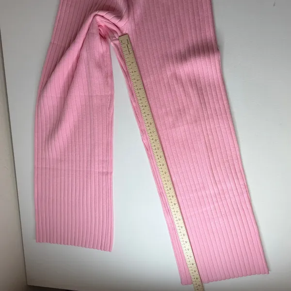 NWT Avara Wishlist Brianna Pink Ribbed Knit Pants Large Stretch Comfy‎ Lounge - Image 12