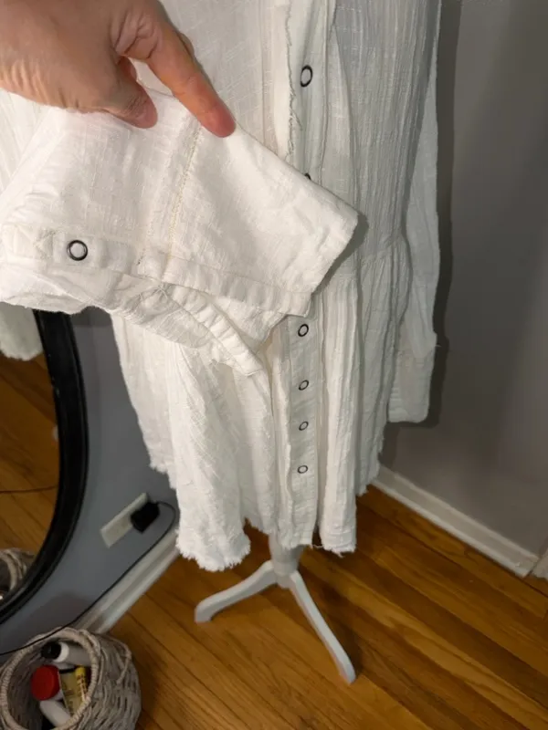 We The Free White Button-Front Gauze Blouse - Image 4