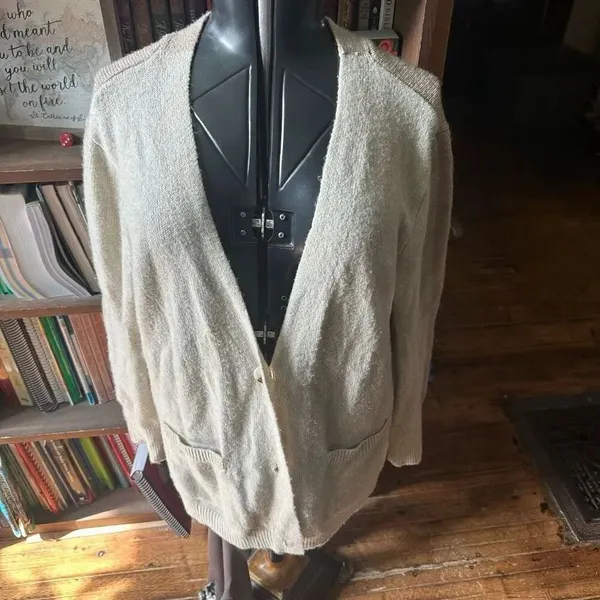 BB Dakota two tone XL cozy Grandpa cardigan with pockets - Image 4