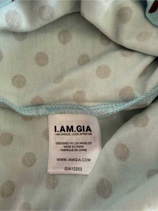 I AM GIA Polka Dot Track Pant Blue Medium NWT IN PACKAGE - Image 12