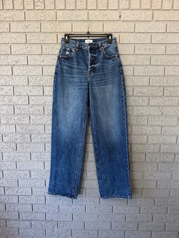 Pistola Ryder High Rise Wide Leg Cuffed Straight Jeans in Fulton Size 26 - Image 6