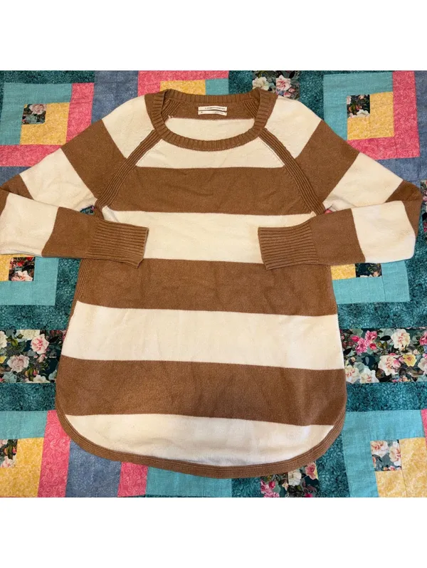 Anthropologie Rebekah Tunic Sweater Woman’s M Striped Sweater Medium - Image 3