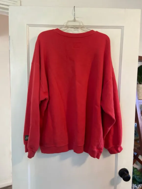 Daily Drills Sweatshirt Baggy Oversized Crewneck Red Unisex XS/S - Image 5