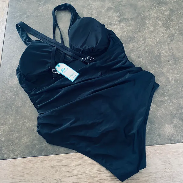 You Di An Women's Swimsuits One Piece Tummy Control Front Cross Backless Swimsuit - Image 9