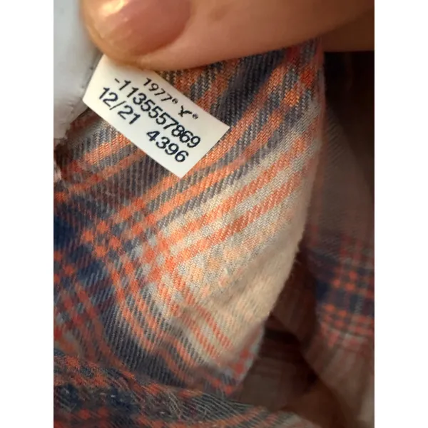 American Eagle Plaid Button Down Shirt Womens Small Oversized Roll Tab - Image 6