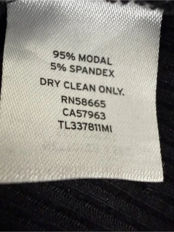 Leith women’s size M Black Ribbed Mock Neck Sleeveless Midi Dress (E76) - Image 10