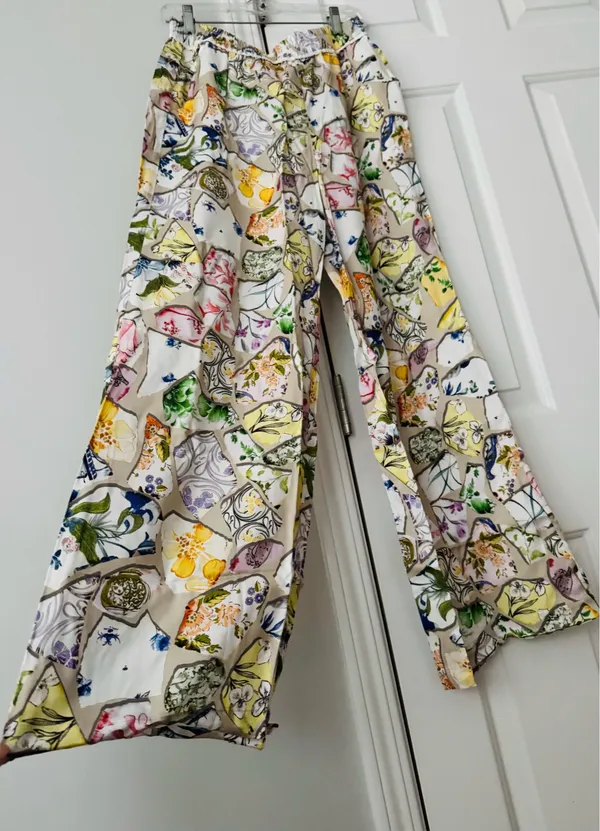 Anthropologie Maeve The Brooklin Printed Wide-Leg Pull-On Pants,Size S - Image 8