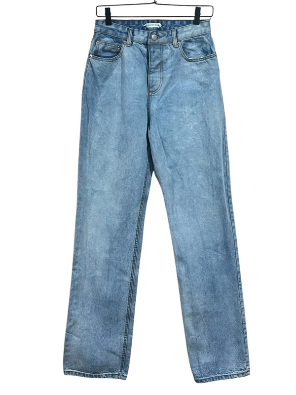 Avec Les Filles Light Wash High Waist Straight Leg Button Fly Jeans Size 27 - Image 10