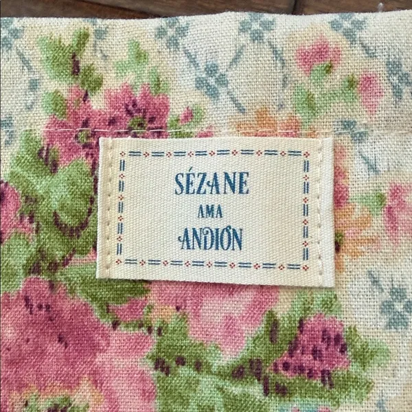 NWOT Sézane x Andion Floral Boho Hippie Garden Cottage Cotton Market Tote Bag - Image 2