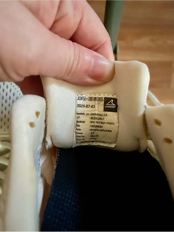 BATA XORISE +100 RN FROS White Lace-Up Sneakers with Power Gold Tag - Size 7 - Image 8