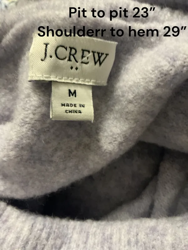 J.Crew Lavender Heather Turtleneck Sweater | Side-Button Ribbed Hem (Size M) - Image 3