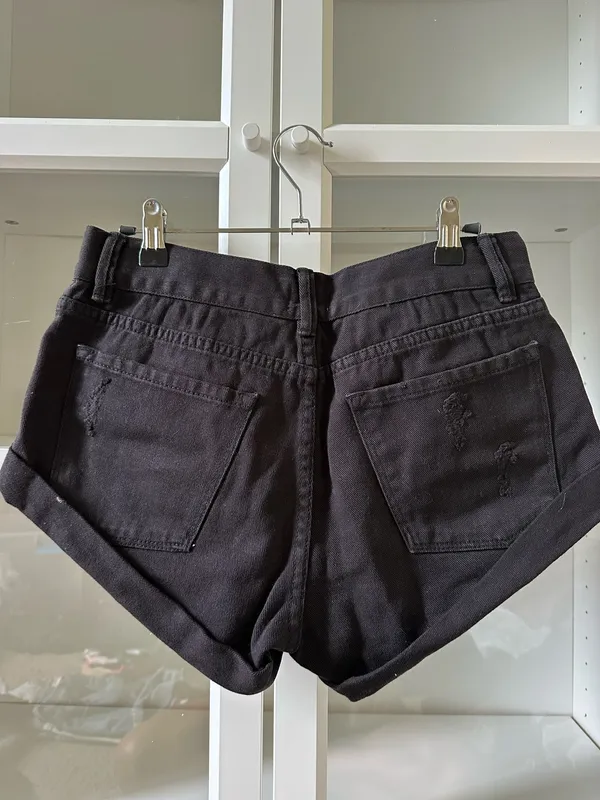 Revolve Black Jean Shorts - Image 2