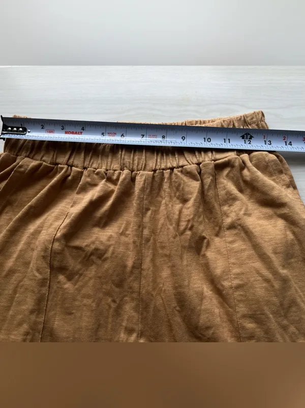 Known Supply Thorn Pant Tan Wide leg High Waist Latte Slub Organic Cotton Lounge - Image 7