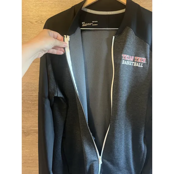 Under Armour Basketball Warmup Jacket Texas Tech Size Large - Image 10