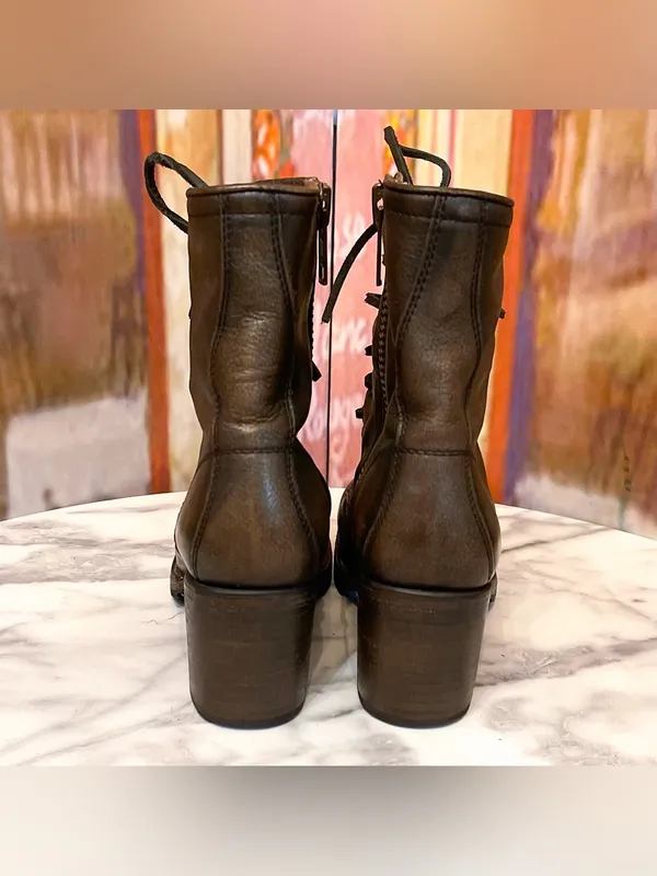 Freebird Cavalier Leather Lace-Up Boot Black 8 GUC - Image 7