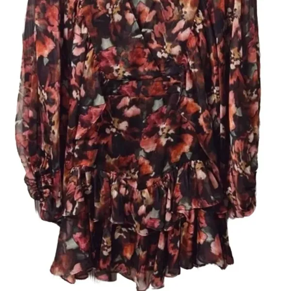 NWT Misa Los Angeles Jolene Libra Fleur Chiffon Mini Dress Size Small - Image 10