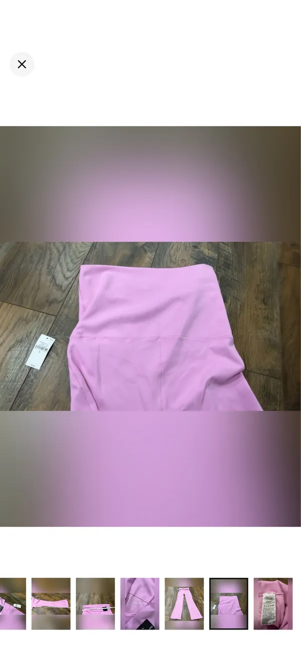 Gap fit Smooth Foldover Mini Flare Leggings, Women’s Size Medium, Pink, NEW - Image 9