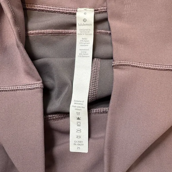 Lululemon In Movement Leggings Women's 6 25” Everlux Athleisure Gym FLAW - Image 5