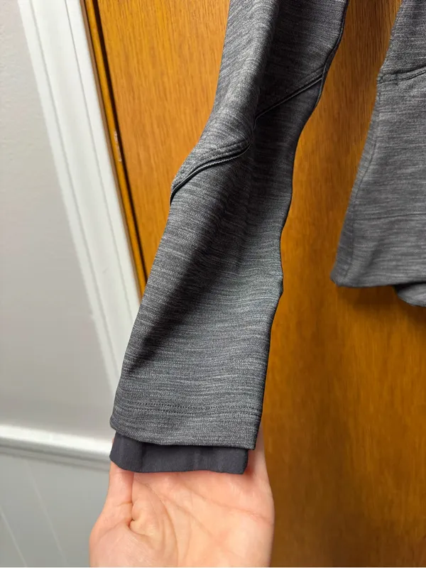 Lululemon Gait Keeper Jacket Full Zip Long Sleeves Heathered Black 6 W4AKFS - Image 10