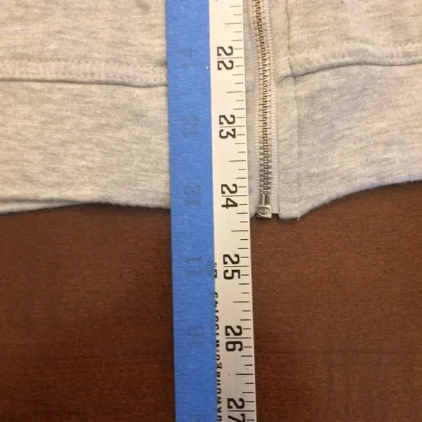 Quince super soft fleece hoodie heather gray large - Image 3