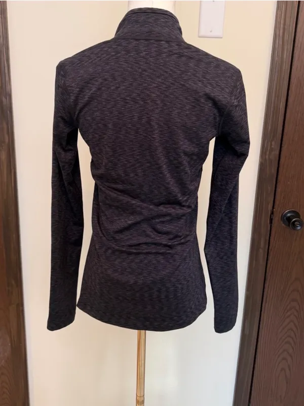 REI black & gray quarter zip long sleeve sweater - Image 2