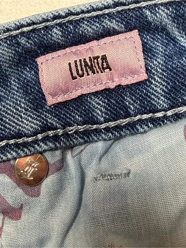 Juicy Couture Light Blue Flare Jeans with rhinestones - Image 8