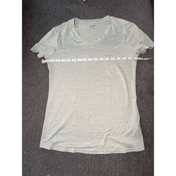 AVIA Womens Light Green V Neck Short Sleeve T Shirt Athletic‎ Top Size Small - Image 3