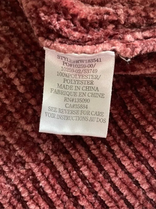 Rag Poets Burnt Maroon Knit V Neck Sweater size S - Image 4