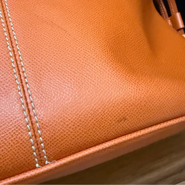 Authentic Dooney & Bourke Davis Tassel Orange Saffiano Leather Large Tote Bag - Image 15