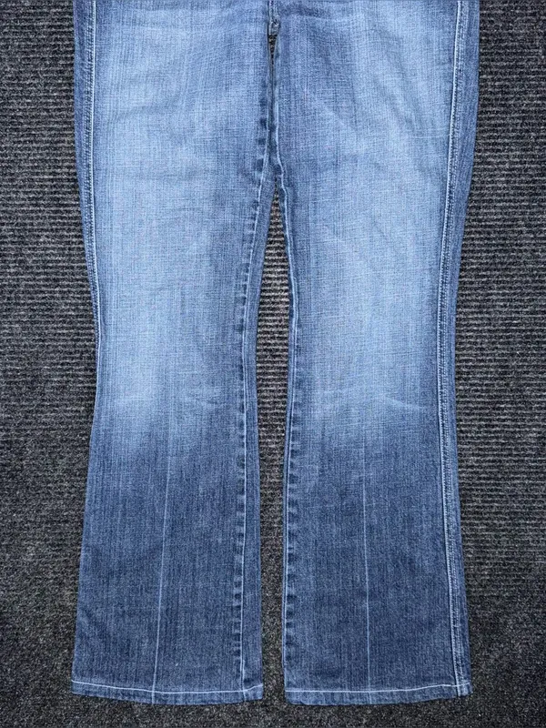 RARE 7 For All Mankind A Pocket Low Rise Bootcut Jeans Sz 28 x 30.5 USA Made VTG - Image 5