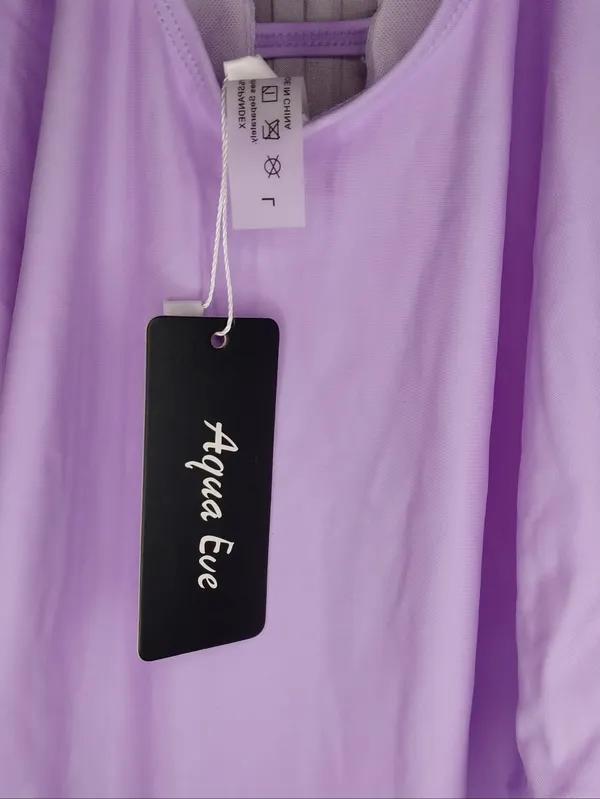 Aqua Eve Lattice Front Lilac One-Piece Y2K Style Swimsuit - Image 7