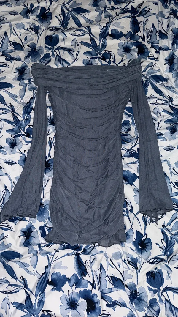 Edikted Grey Blue Dress - Image 2