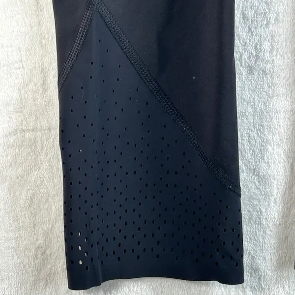 Lululemon Align High Rise Crop Flare Leggings Black Size 4 Perforated Detail‎ - Image 4