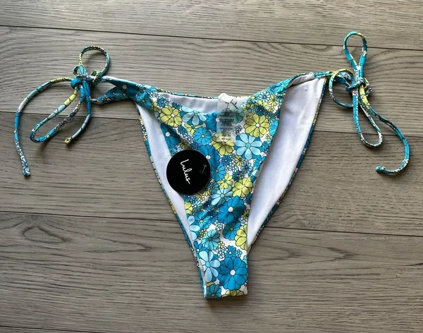 Lulus blue floral women’s bikini bottom Size XL - Image 2