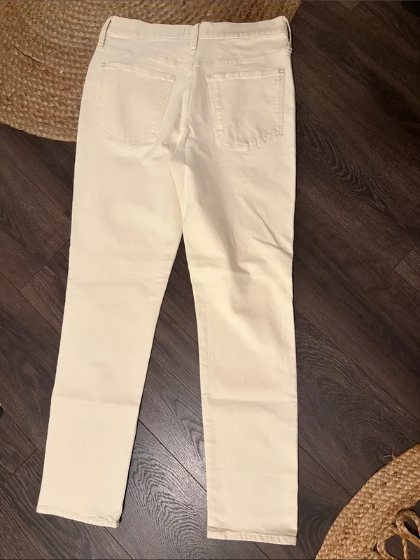 Madewell “The Perfect Vintage Jean” Cream Straight Jeans 30T - Image 3