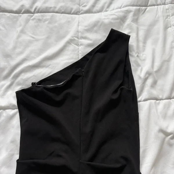Nicole Miller Womens‎ Black One Off Shoulder Bodycon Mini Dress Cocktail Party - Image 9