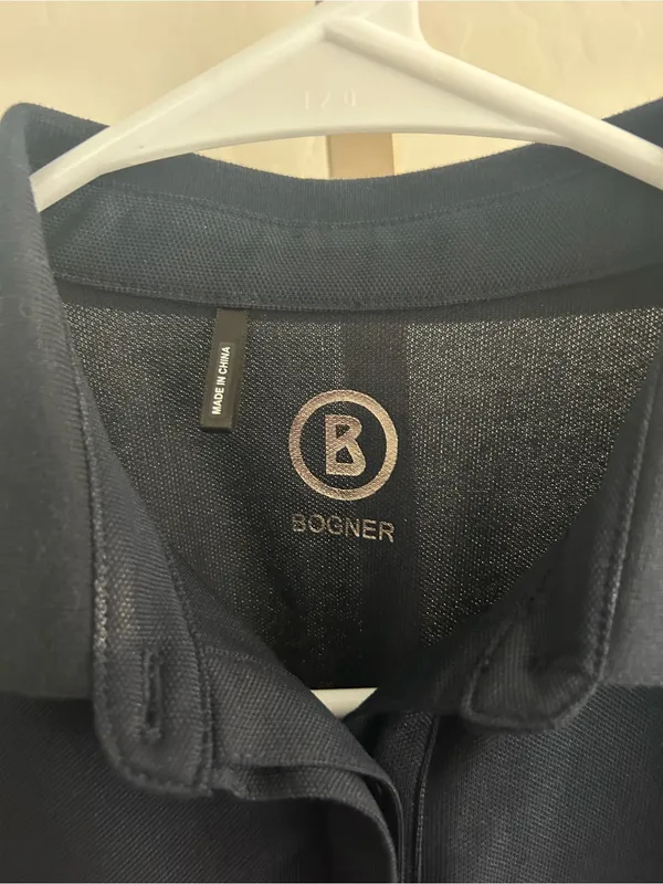 Bogner Navy Blue Women’s Long Sleeve Polo Top Size Small - Image 3