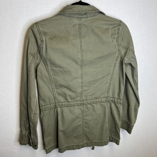 Madewell Fleet Jacket‎ Army Green Cotton Utility Field Jacket Hidden Hood XS - Image 3
