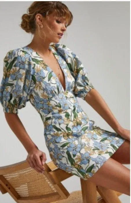 Floral Sundress With Puff Sleeves - Image 3