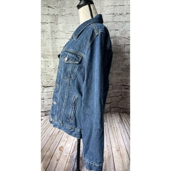 C.E. Schmidt Blue Jean‎ Denim Jacket Womens M Cotton Casual - Image 3