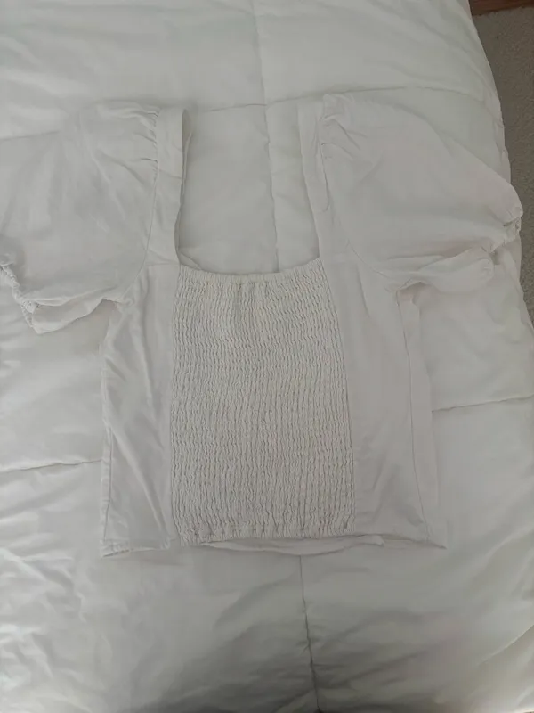 Abercrombie White Linen Top - Image 3