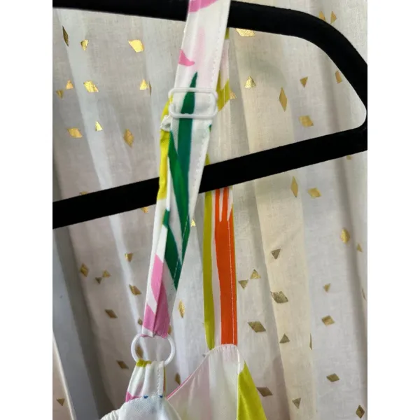 Paper Heart Women's Square Neck Colorful Tropical Summer Pockets Maxi Dress L - Image 8