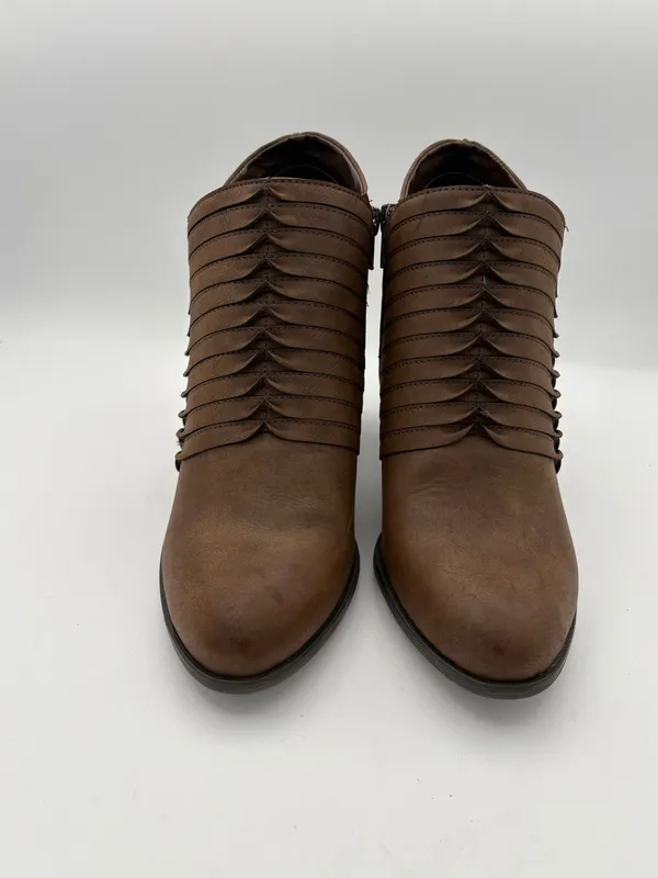Women’s Fergalicious Size 8 Brown Leather Ankle Boots - Image 2