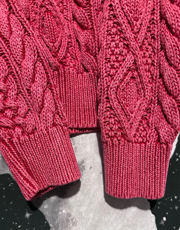 Polo Ralph Lauren Red Cable Knit Sweater - Image 4