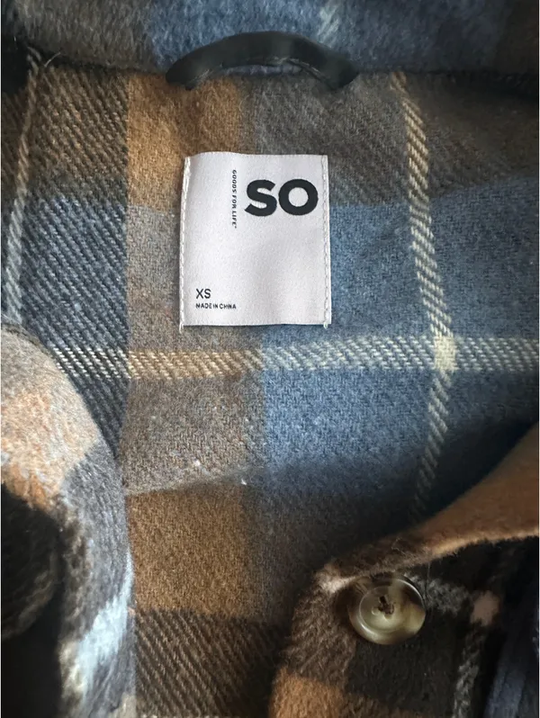 Oversized Flannel Blue Size XS - Image 5