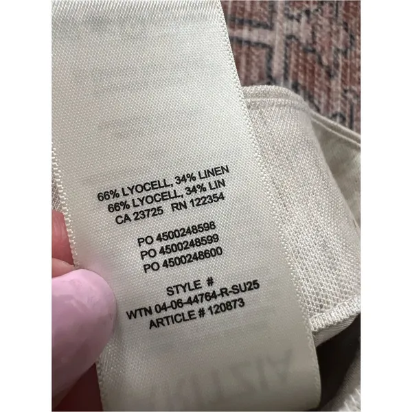 Aritzia The Limitless Pant Linen NWT Natural Ecru Wide Leg Size 6 - Image 16