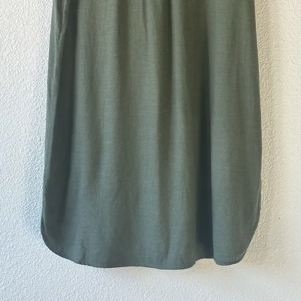 Lulu’s Olive Green Lace-Up Utility Mini Shirt Dress Short Sleeve Size Large - Image 12