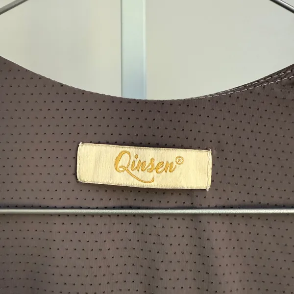 QINSEN sz‎ L Gray Fitness Tennis Athletic Mini Dress - Image 3