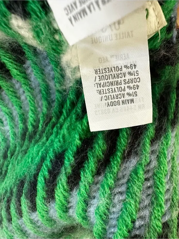 Aerie Fringe Green Plaid Blanket Scarf Wrap Cozy Cabincore Fall Winter Vibes - Image 3