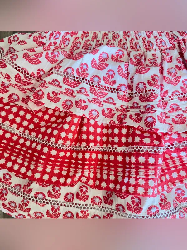 Roller Rabbit x Target Women's Floral Smocked Peplum Tank Top and skirt - Image 13